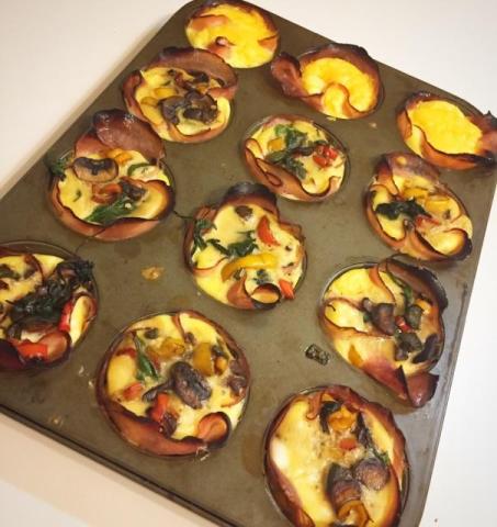 finished baked egg cups