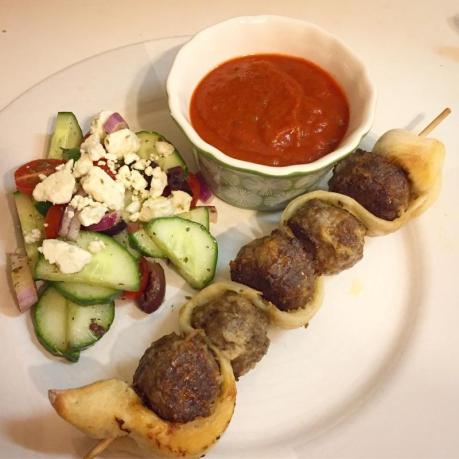 meatball dinner after