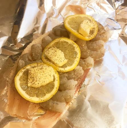 fish and shrimp before